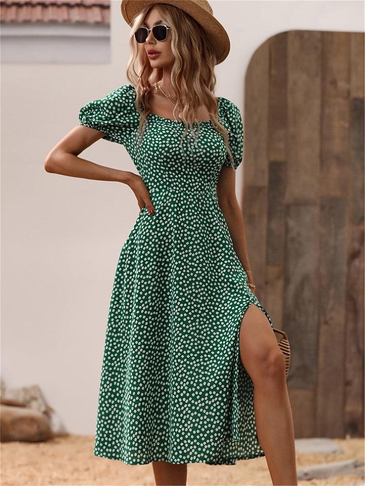 Femme portant Robes Melanira | Robe d’été à pois élégante pour femme