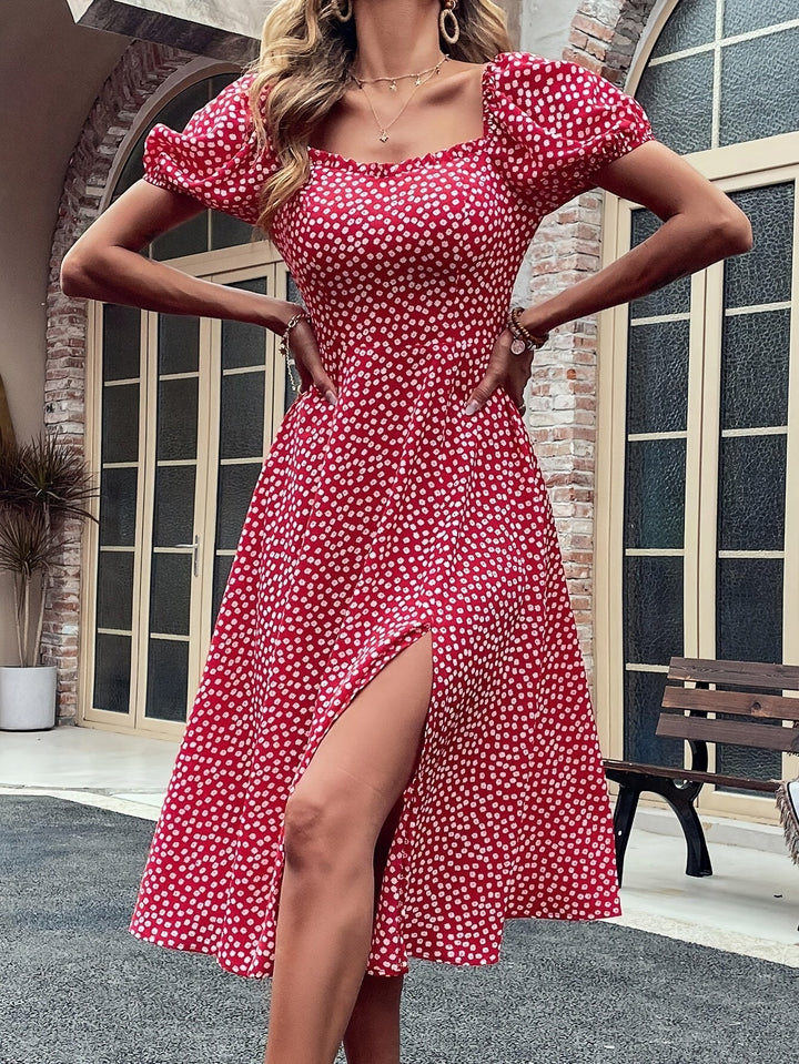 Femme portant Robes Melanira | Robe d’été à pois élégante pour femme