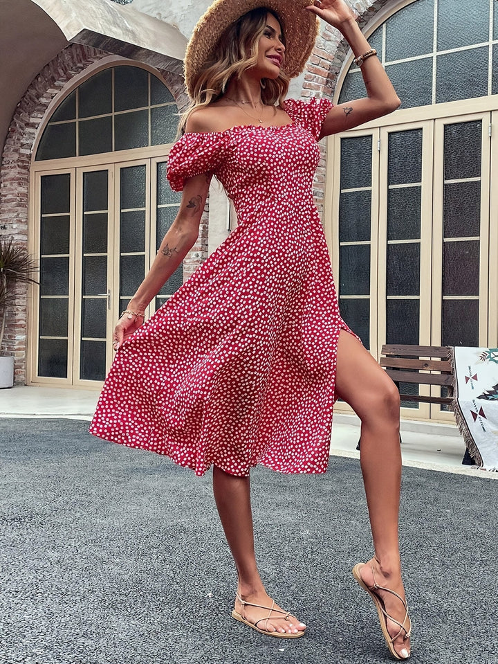 Femme portant Robes Melanira | Robe d’été à pois élégante pour femme