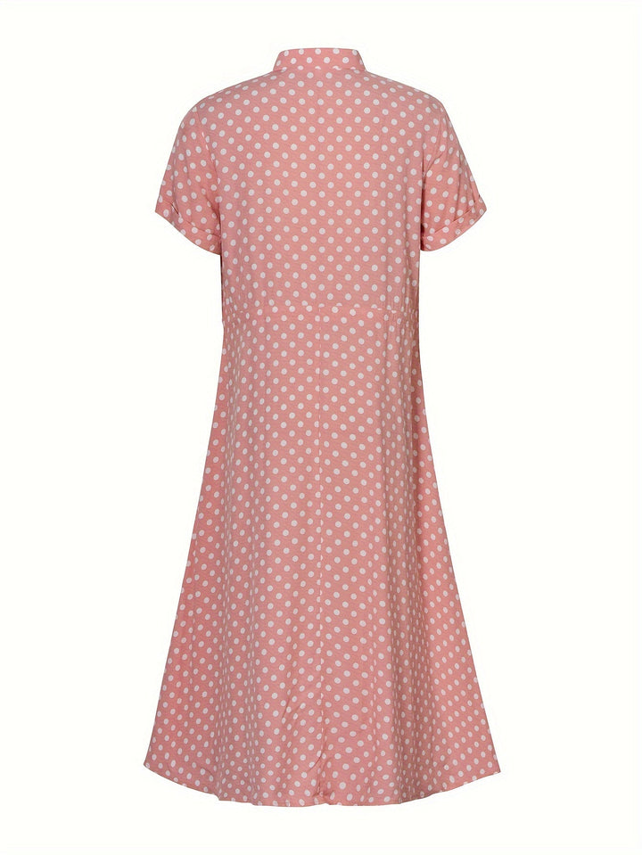 Femme portant Robes Mirabelle | Robe à pois à col en V pour femme