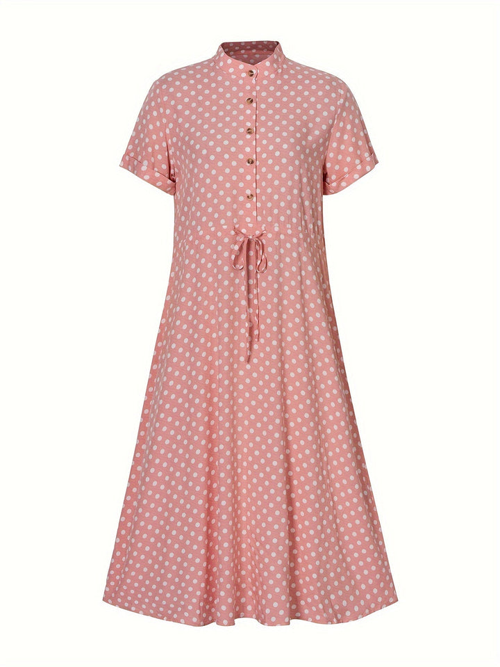 Femme portant Robes Mirabelle | Robe à pois à col en V pour femme