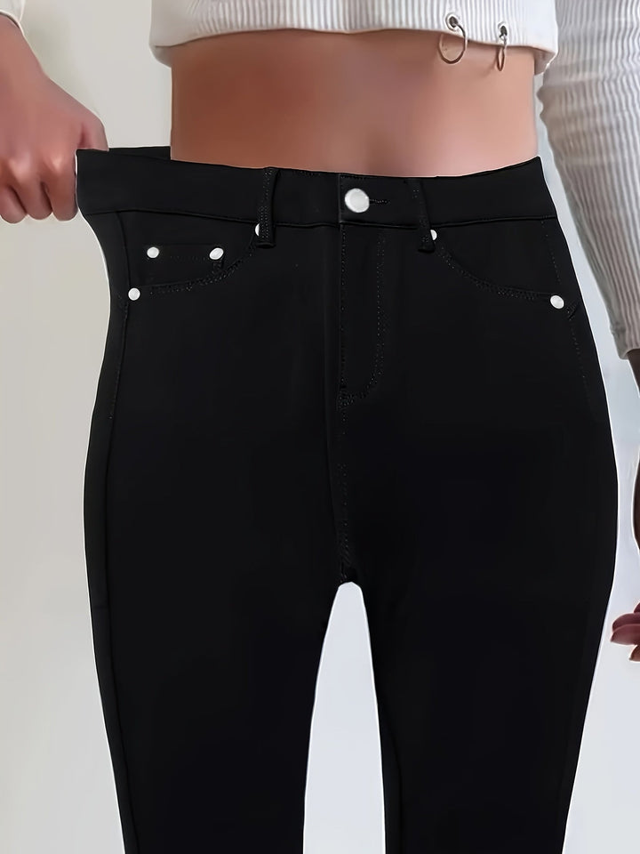 Femme portant Jean skinny Neraya | Jean skinny taille haute stretch