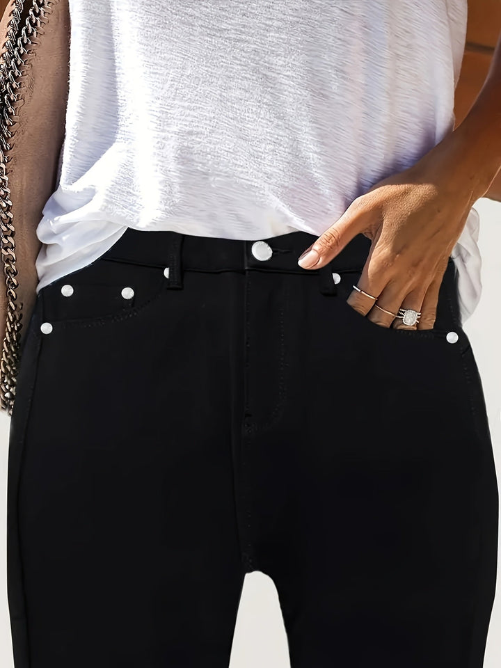 Femme portant Jean skinny Neraya | Jean skinny taille haute stretch