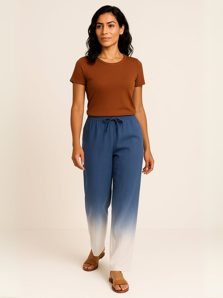 Femme portant Pantalon en lin Nymée | Pantalon en lin droit