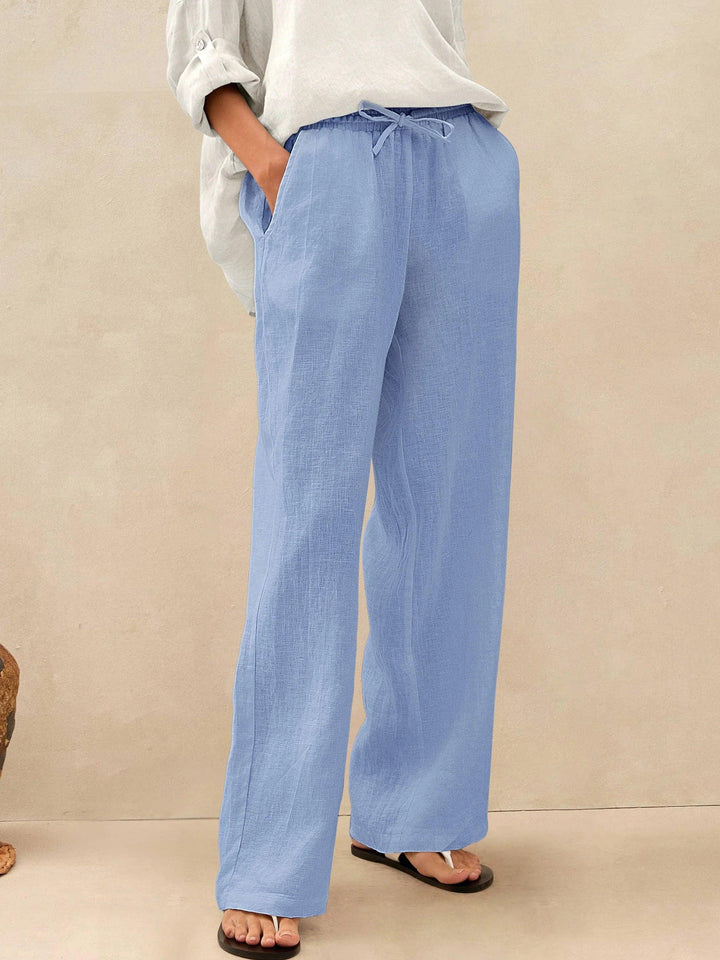 Femme portant Pantalon en lin Nymée | Pantalon en lin droit