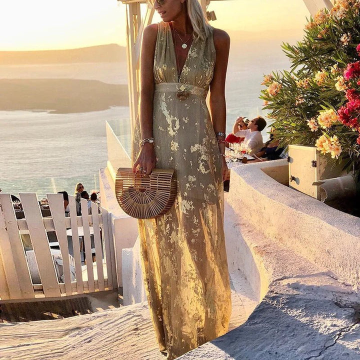 Femme portant Robes Ophelia | Robe d'Été Fluide Pour Femme | Maxi