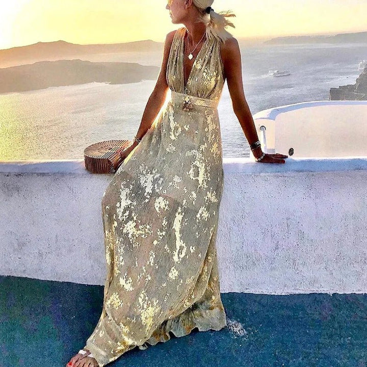 Femme portant Robes Ophelia | Robe d'Été Fluide Pour Femme | Maxi