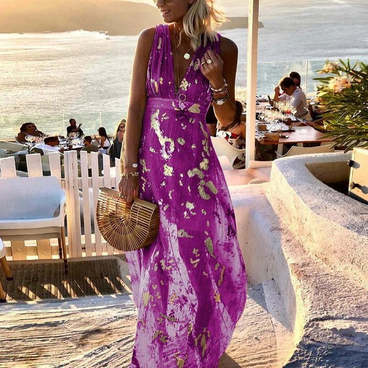 Femme portant Robes Ophelia | Robe d'Été Fluide Pour Femme | Maxi