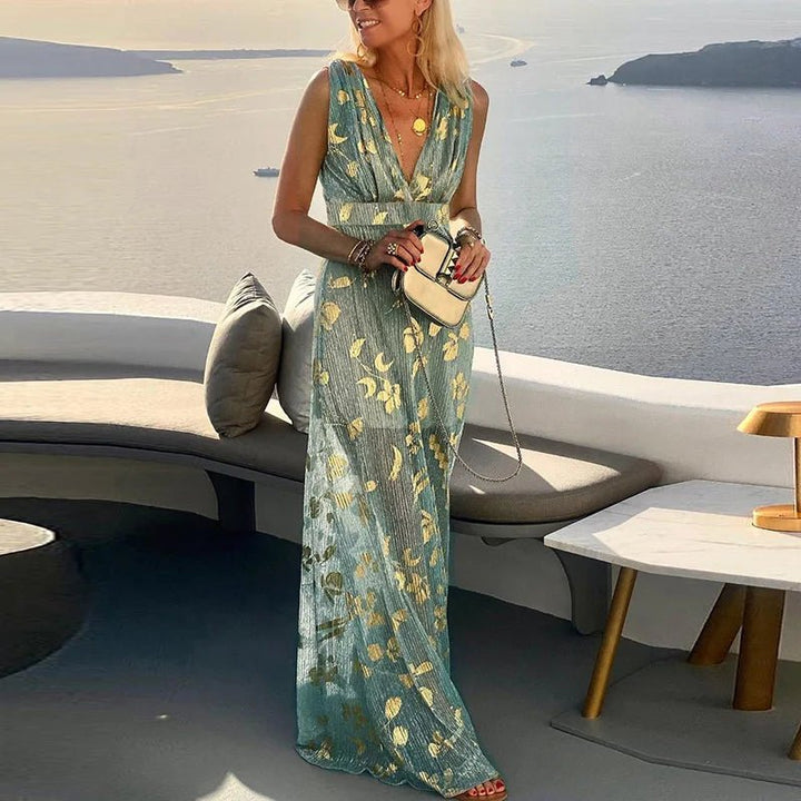 Femme portant Robes Ophelia | Robe d'Été Fluide Pour Femme | Maxi