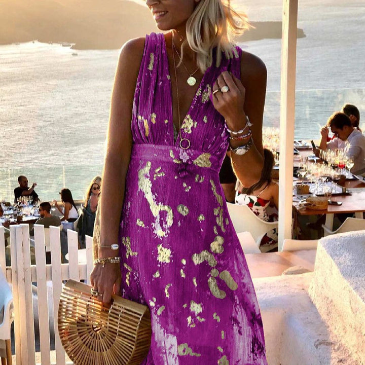 Femme portant Robes Ophelia | Robe d'Été Fluide Pour Femme | Maxi