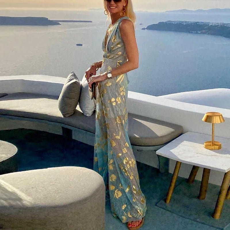 Femme portant Robes Ophelia | Robe d'Été Fluide Pour Femme | Maxi