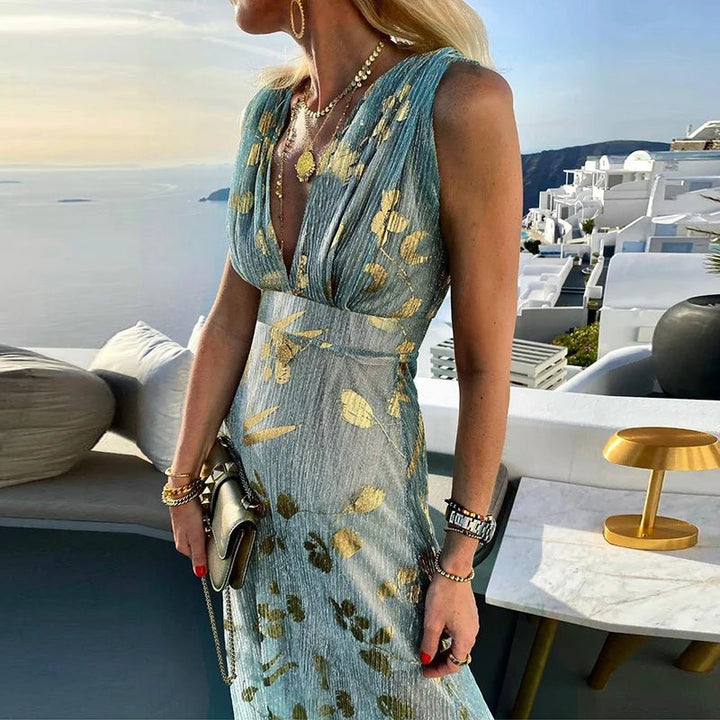 Femme portant Robes Ophelia | Robe d'Été Fluide Pour Femme | Maxi