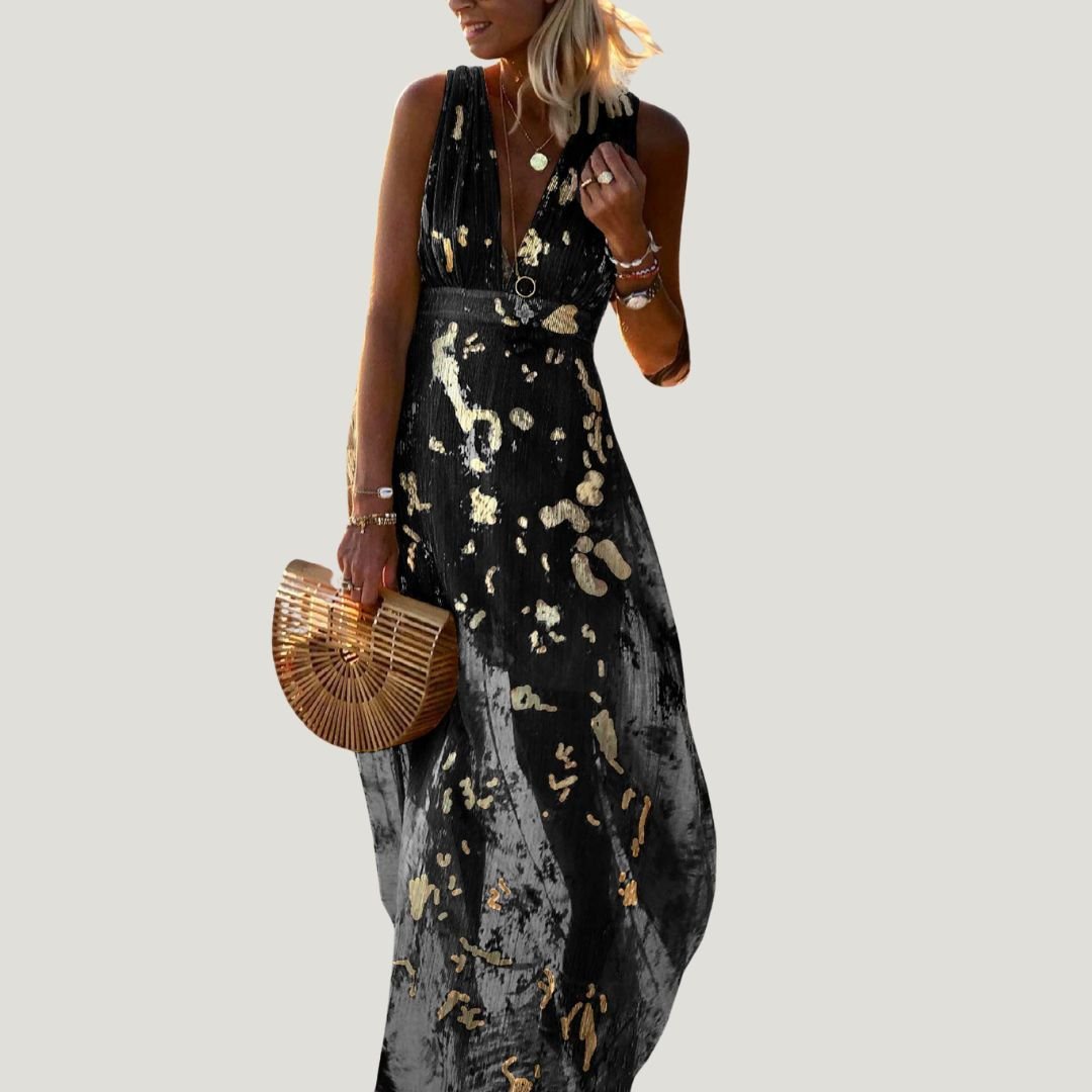 Femme portant Robes Ophelia | Robe d'Été Fluide Pour Femme | Maxi