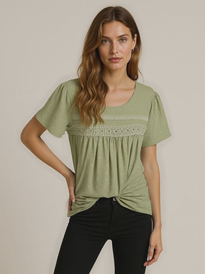 Ysoline | Blouse à volants manches longues