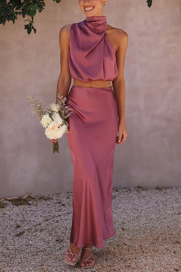 Femme portant Ensemble Rosalina | Ensemble Élégant de Jupes Maxi pour Femme
