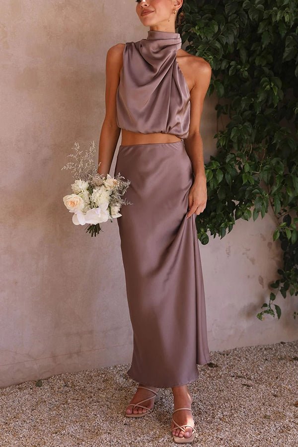 Femme portant Ensemble Rosalina | Ensemble Élégant de Jupes Maxi pour Femme