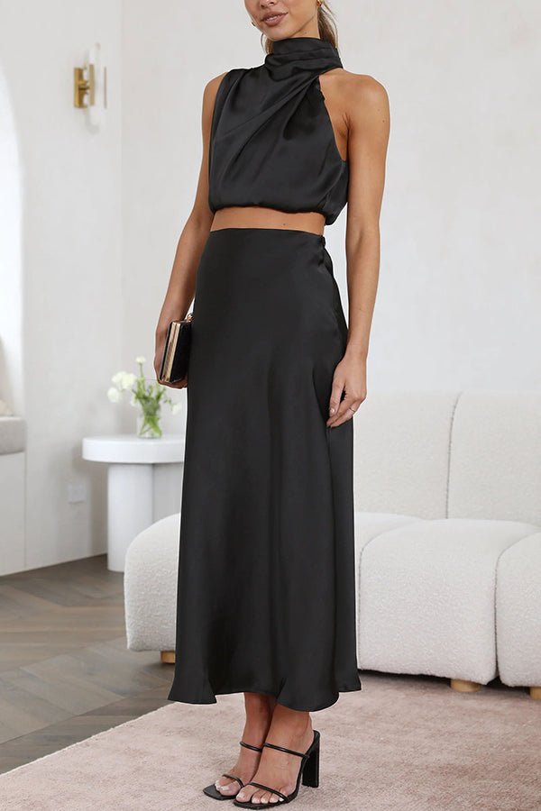 Femme portant Ensemble Rosalina | Ensemble Élégant de Jupes Maxi pour Femme