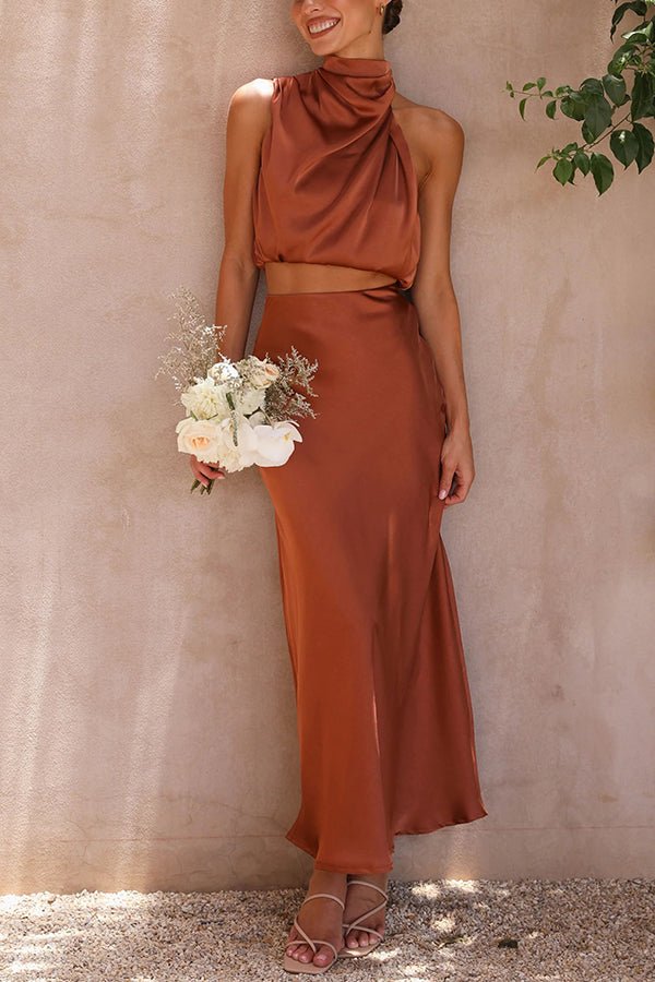 Femme portant Ensemble Rosalina | Ensemble Élégant de Jupes Maxi pour Femme