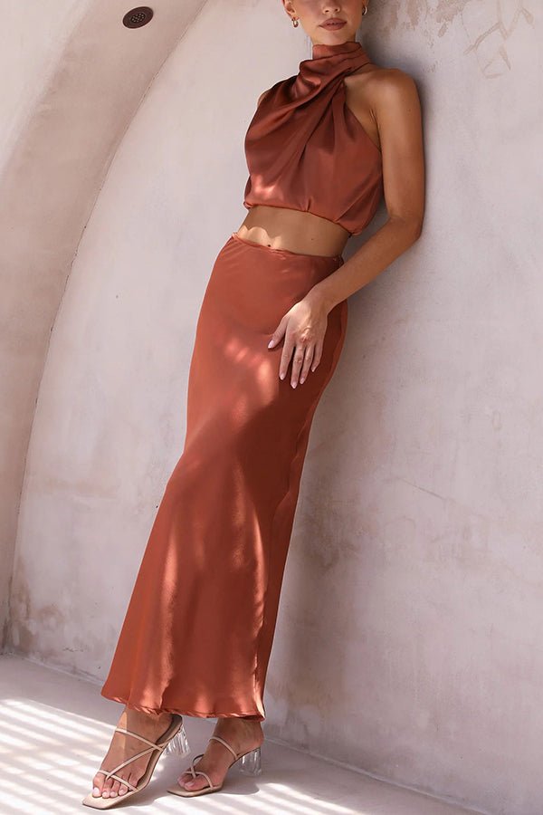 Femme portant Ensemble Rosalina | Ensemble Élégant de Jupes Maxi pour Femme