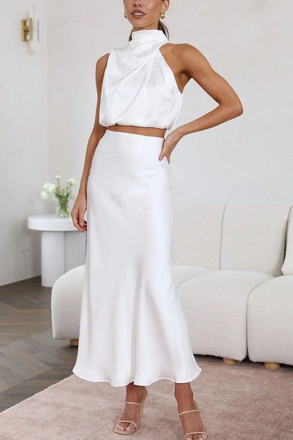 Femme portant Ensemble Rosalina | Ensemble Élégant de Jupes Maxi pour Femme