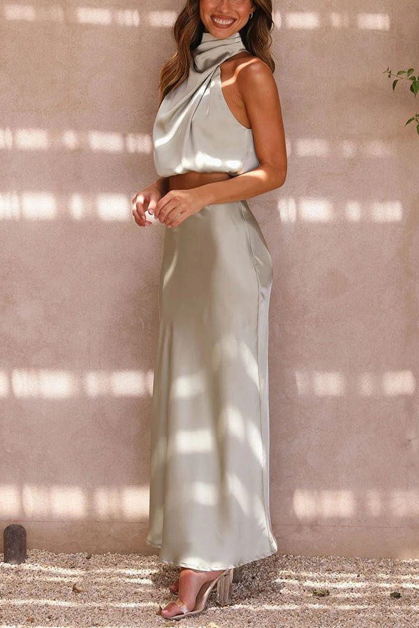 Femme portant Ensemble Rosalina | Ensemble Élégant de Jupes Maxi pour Femme
