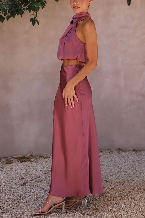 Femme portant Ensemble Rosalina | Ensemble Élégant de Jupes Maxi pour Femme