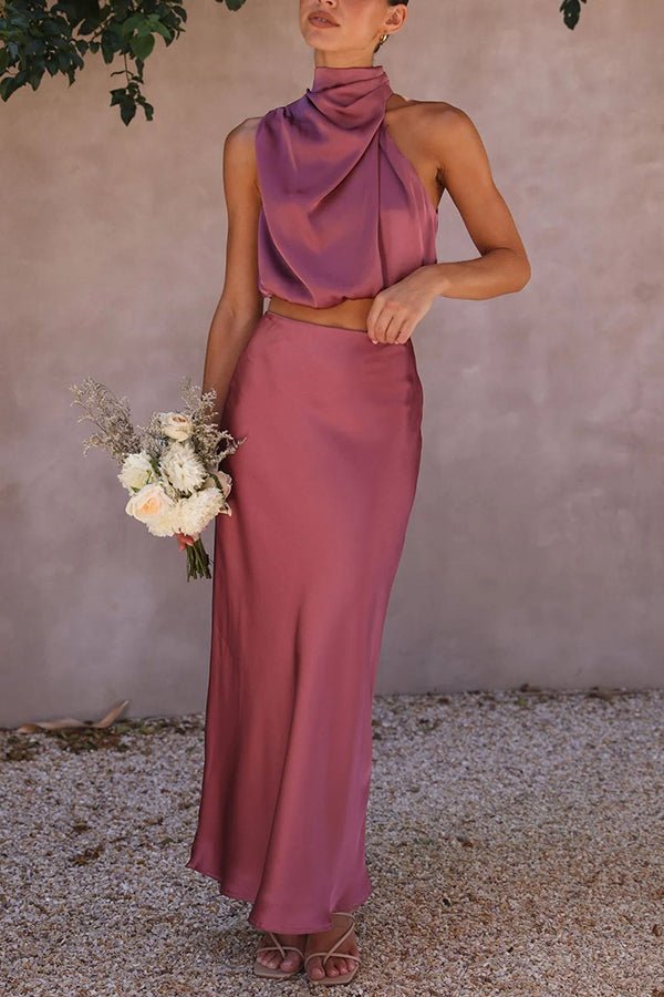 Femme portant Ensemble Rosalina | Ensemble Élégant de Jupes Maxi pour Femme