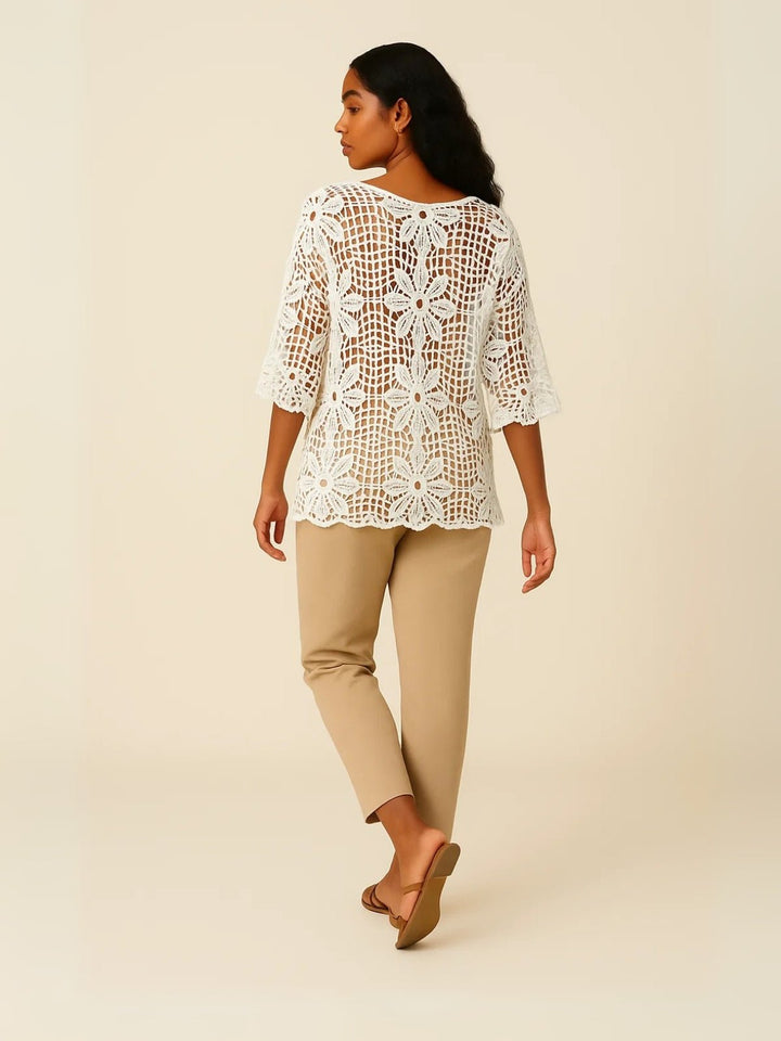 Femme portant Blouse Séryne | Haut de plage à manches chauve - souris