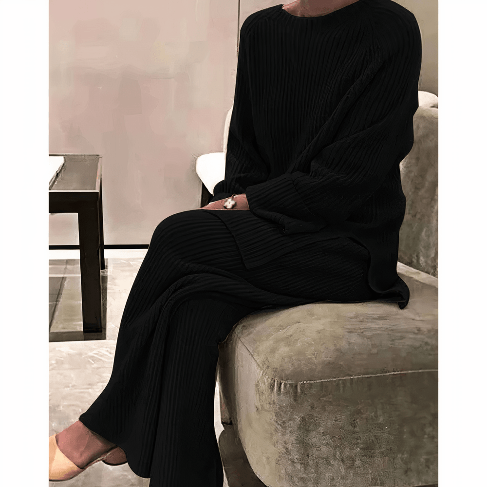 Femme portant Ensemble Sibellia | Ensemble Femme Tricot Décontracté