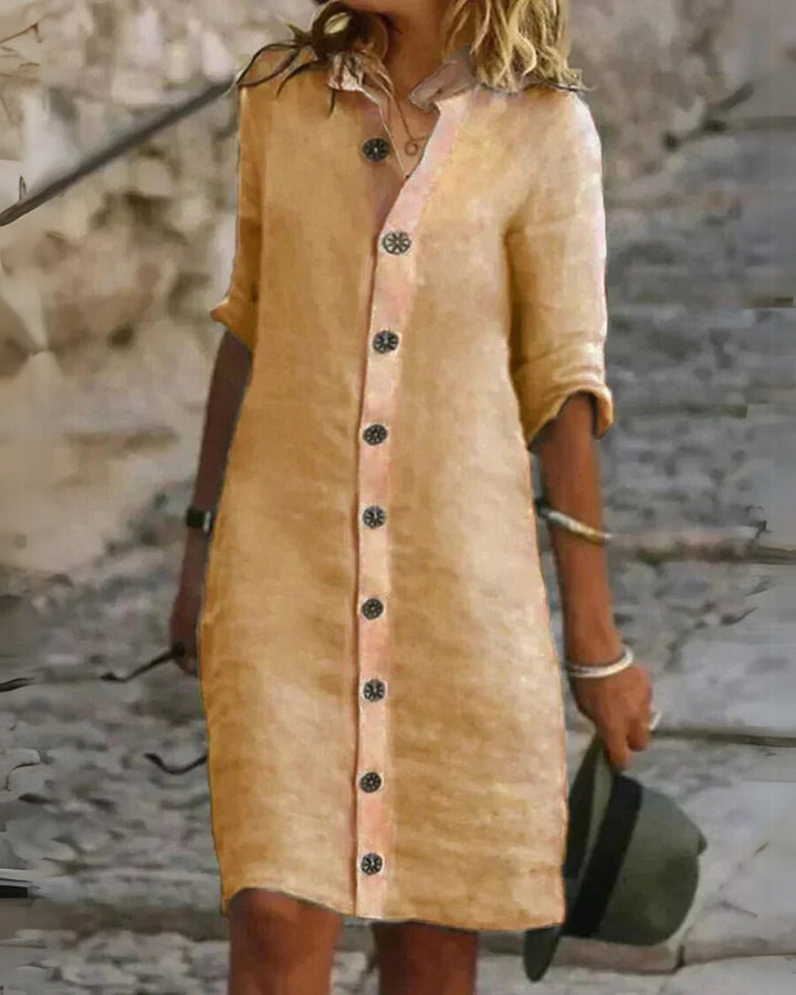 Femme portant Robe Sigrid | Robe Chemise Légère