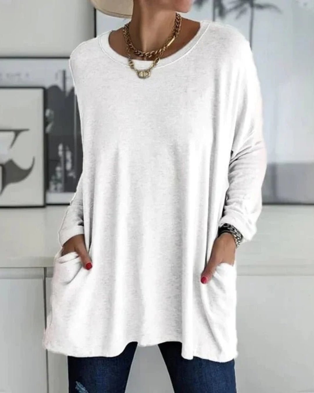 Femme portant Pull Solea | Pull - Over Douillet et Chic