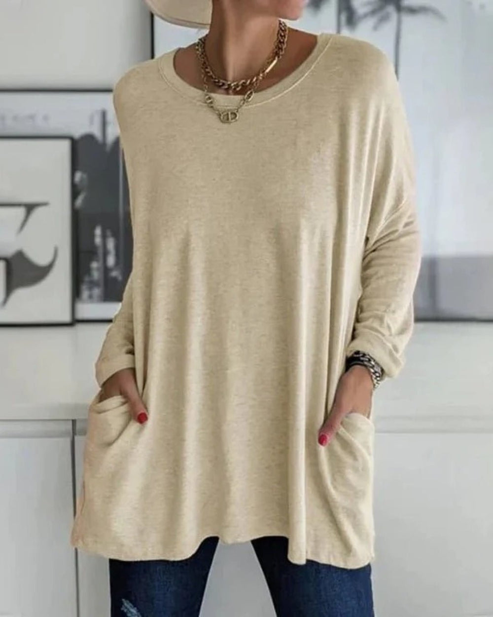 Femme portant Pull Solea | Pull - Over Douillet et Chic