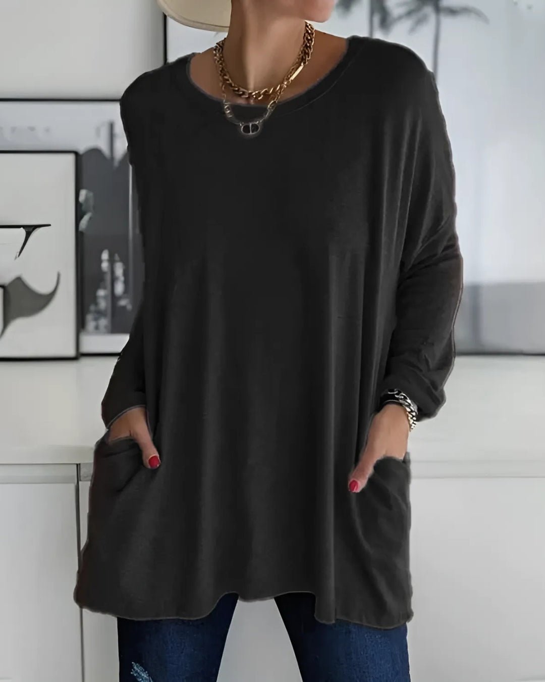Femme portant Pull Solea | Pull - Over Douillet et Chic