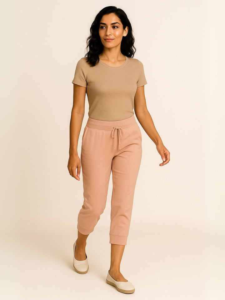 Femme portant Pantalon Yaléna | Pantalon sport à lacets stretch