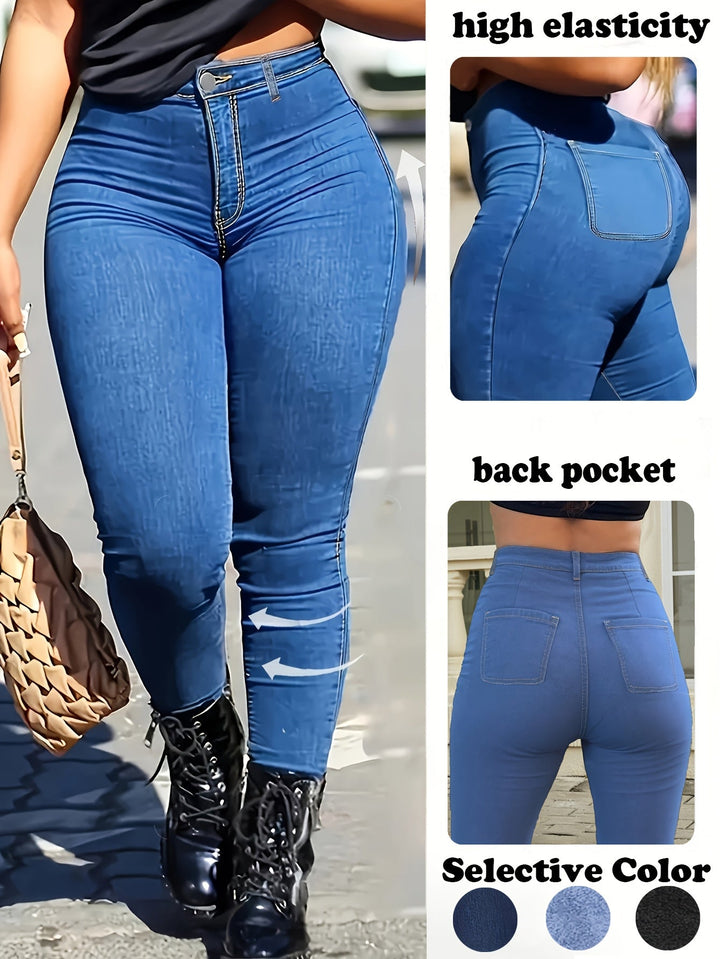 Femme portant Jeans Yselda | Jean Taille Haute Sculptant