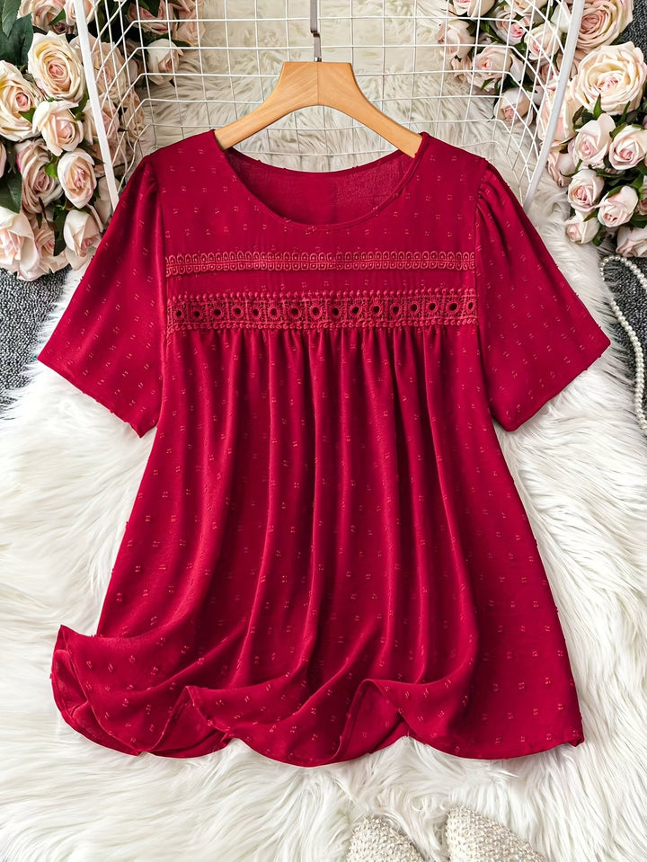 Femme portant Blouse Ysoline | Blouse à volants manches longues
