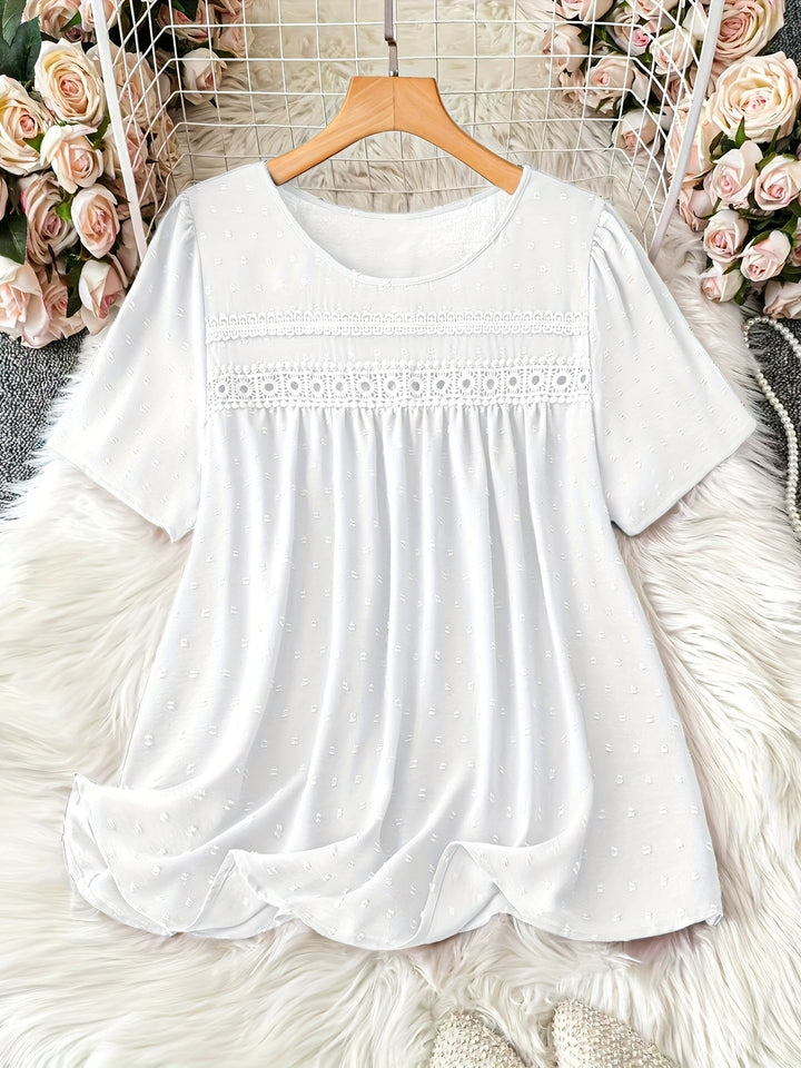 Femme portant Blouse Ysoline | Blouse à volants manches longues