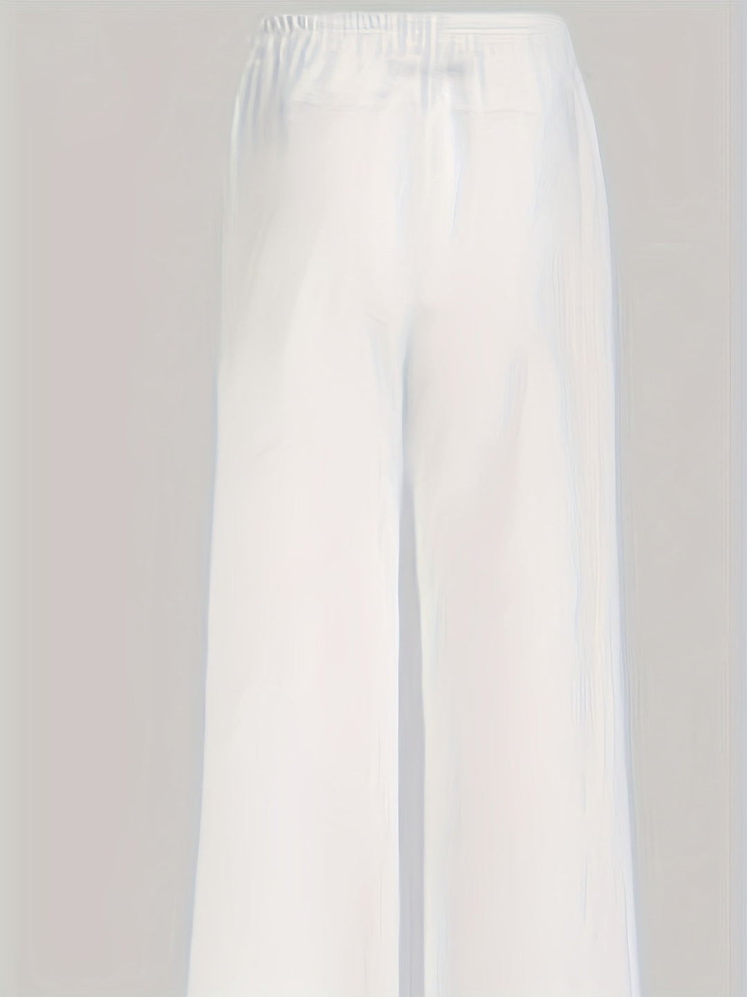 Femme portant Pantalon En Lin Ysoria | Pantalon fluide à fleurs brodées